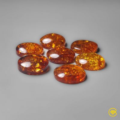 15 mm Baltic Amber Calibrated Cabochon Lot