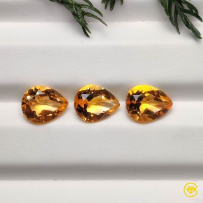 9X7 mm Faceted Citrines Calibrated Lot