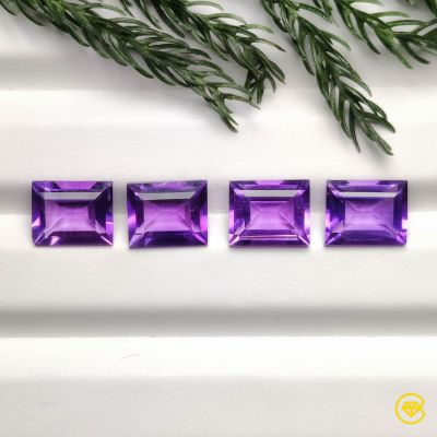 10X8 mm Faceted Brazillian Amethyst Calibrated Lot
