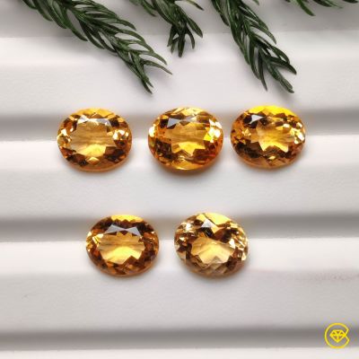 11X9 mm Faceted Citrines Calibrated Lot