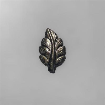 Silversheen Obsidian Leaf Carving