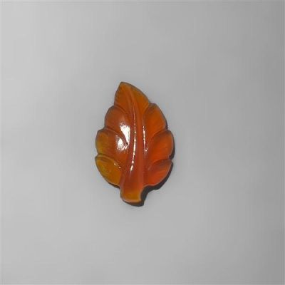 carnelian-agate-leaf-carving-n2445