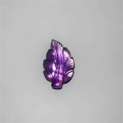 Amethyst & Mother Of Pearl Doublet Leaf Carving
