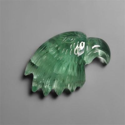 Green Fluorite Eagle Face Carving