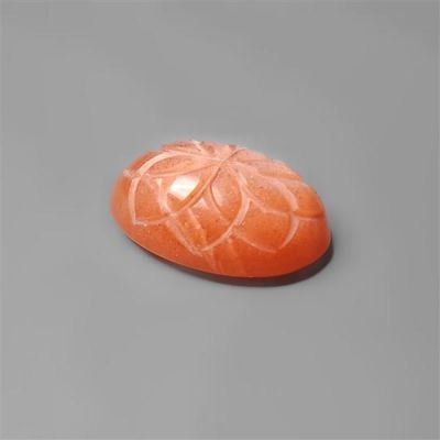 Peach Moonstone Seed of Life Carving
