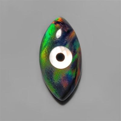 Aurora Opal With MOP Inlay Evil Eye Carving