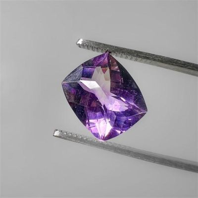 Checkerboard Cut Faceted Amethyst