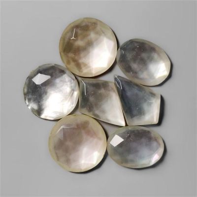 Rose Cut Crystal & Mother Of Pearl Doublets Lot