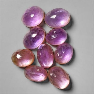 Rose Cut Amethyst & Mother Of Pearl Doublets Lot
