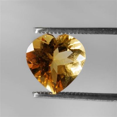 Faceted Citrine Heart