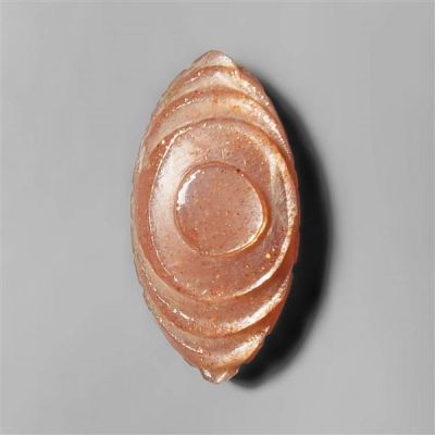 Peach Moonstone Evil Eye Carving