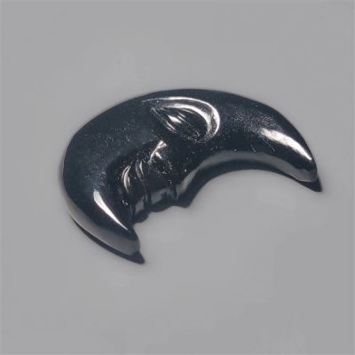 Black Obsidian Moonface Crescent Carving