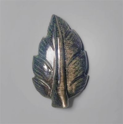 Goldsheeen Obsidian Leaf Carving-N7432
