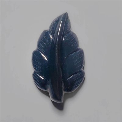 Black Obsidian Leaf Carving