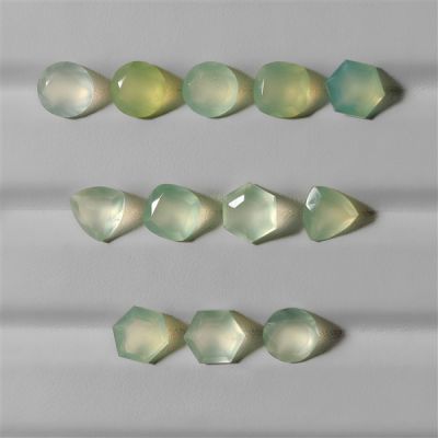 Faceted Green Chalcedony Set