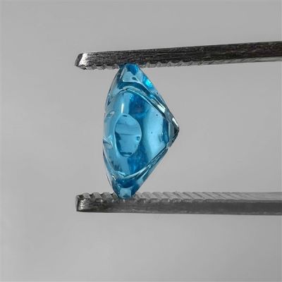 Swiss Blue Topaz Double Sided Carving