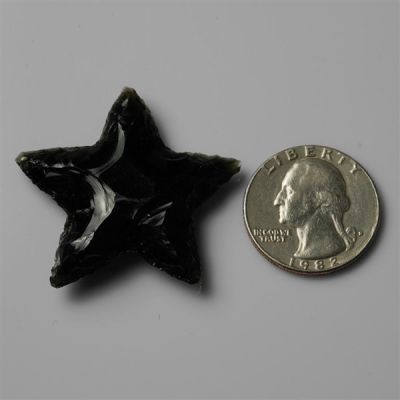 Black Obsidian Star Carving