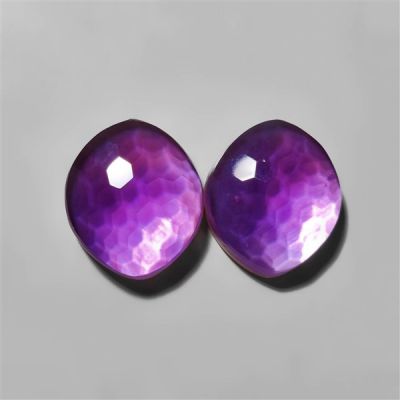 honeycomb-cut-amethyst-with-mother-of-pearl-doublets-pair-n9618