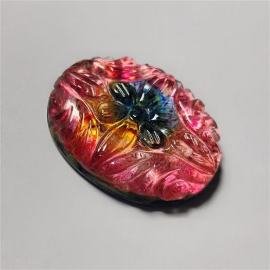 Handcarved Dichroic Glass