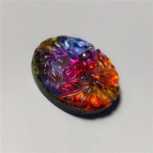Handcarved Dichroic Glass