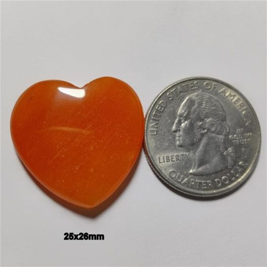 Orange Aventurine Heart