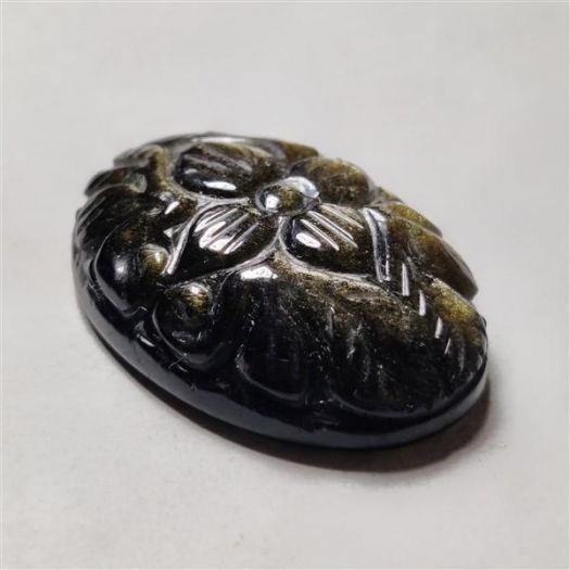Goldsheen Obsidian Mughal Carving
