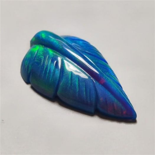 Aurora Opal Leaf Carving (Handcarved)