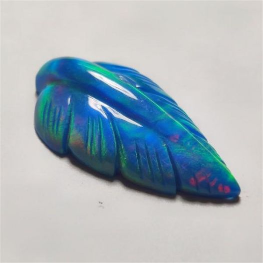 Aurora Opal Leaf Carving (Handcarved)