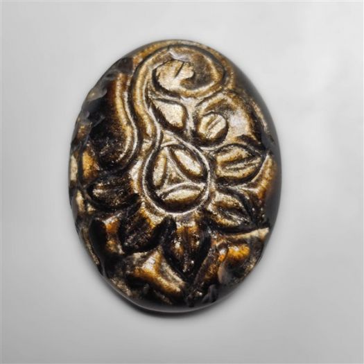 Goldsheen Obsidian Mughal Carving