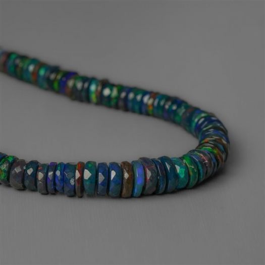 Faceted Ethiopian Black Opal Beads Line