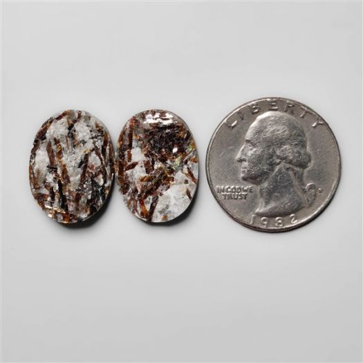 AAA Raw Face Astrophyllite Druzy Pair