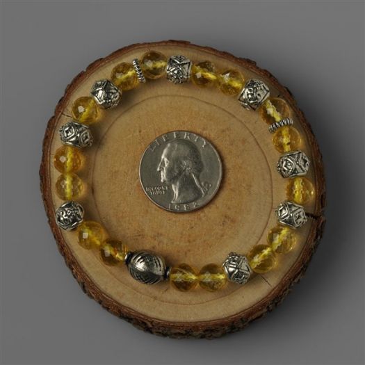 Faceted Citrine Beads Bracelet