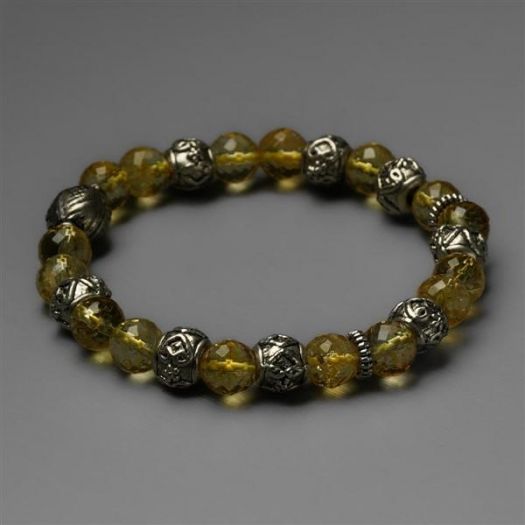 Faceted Citrine Beads Bracelet