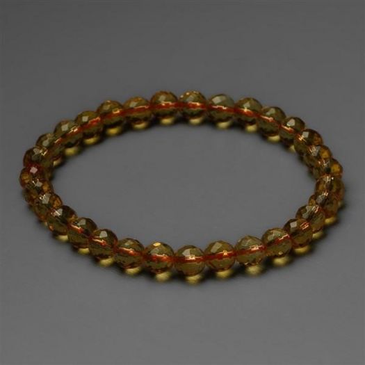 Faceted Brandy Citrine Beads Bracelet