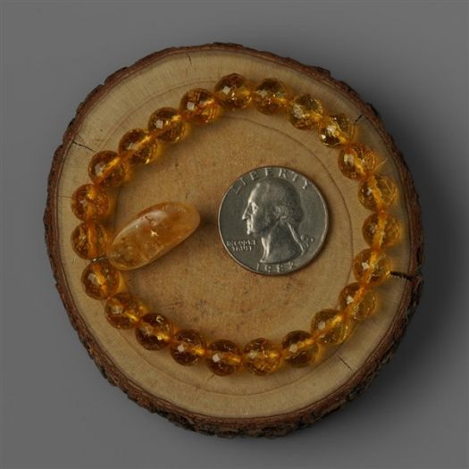 Faceted Brandy Citrine Beads Bracelet
