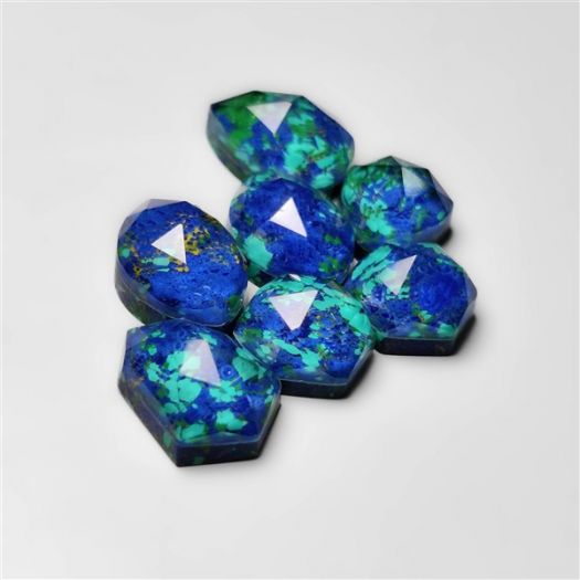 rose-cut-crystal-with-azurite-mosaic-doublets-lot-n16775