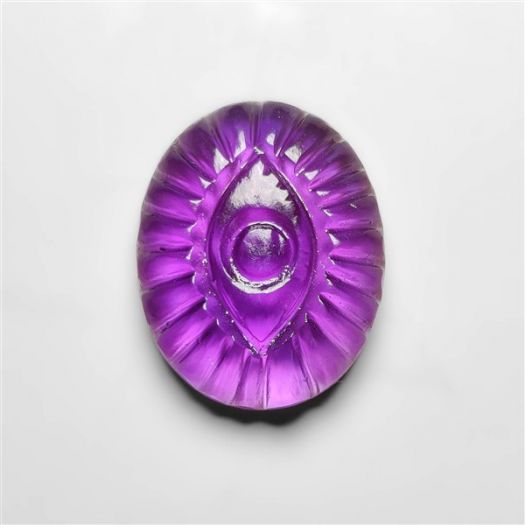 Amethyst Evil Eye Carving WIth Mother Of Pearl Doublet