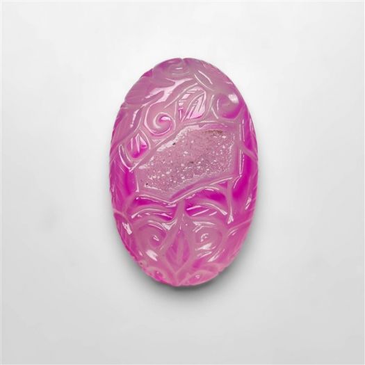 Chalcedony Druzy Mughal Carving
