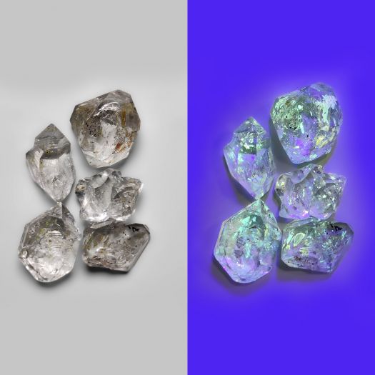 Petroleum Herkimer Diamond Crystals Lot