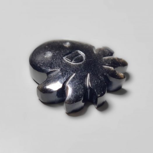 Silversheen Obsidian Octopus Carving