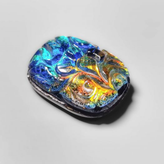Dichroic Glass Mughal Carving