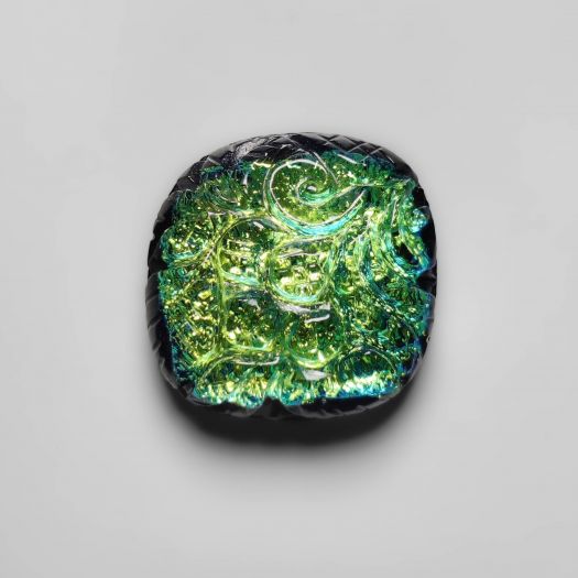 Dichroic Glass Mughal Carving
