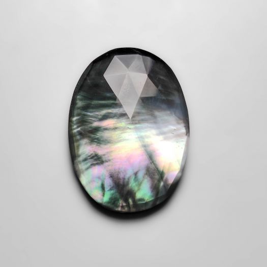 Rose Cut Rainbow Tahitian Mother Of Pearl Doublet