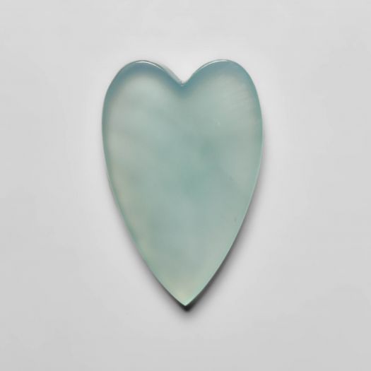 Aqua Chalcedony Heart Carving