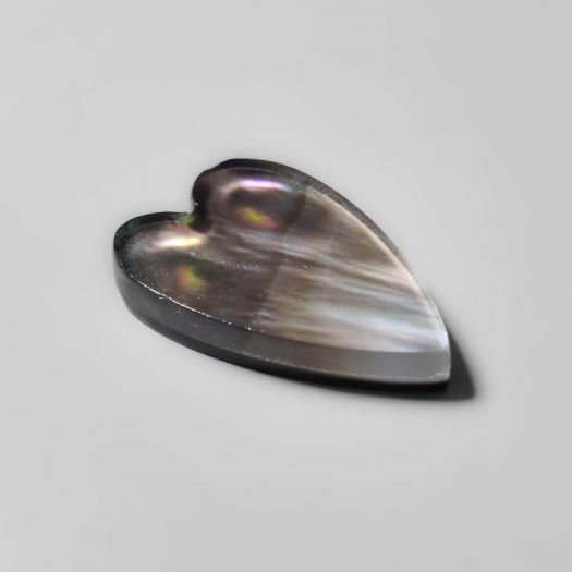 Mother Of Pearl With Crystal Doublet Heart Carving