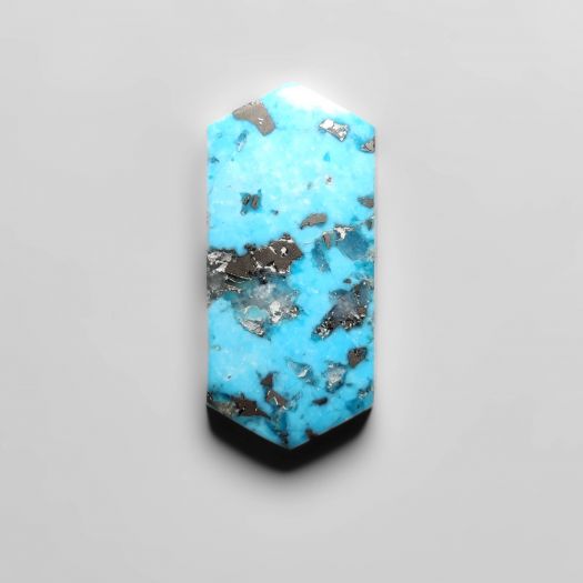 Morenci Turquoise Cabochon with Rare Pyrite