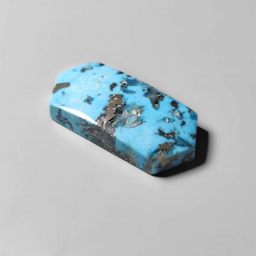 Morenci Turquoise Cabochon with Rare Pyrite