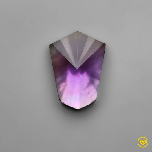 Step Cut Amethyst WIth Mother Of Pearl Doublet