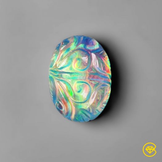 Aurora Opal Doublet Mughal Carving