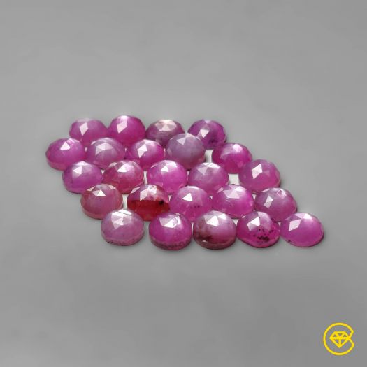 Rose Cut Ruby Rounds Lot
